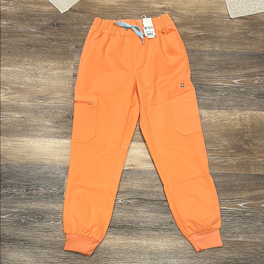 FIGS Uman High Waisted Relaxed Jogger Scrub Pants - Orange